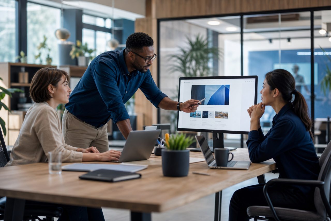 CityLitesUSA team collaborating in a modern digital agency studio